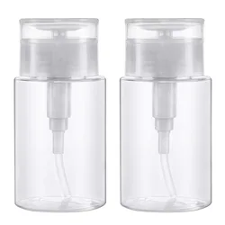 100ml Refillable Empty Press Pump Bottle Clear Dispenser Liquid Container Remover Cleaner Polish Makeup Manicure Tools Accessory