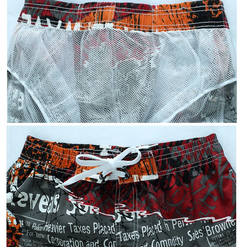 2025 nuevos pantalones cortos de playa de verano para hombres, pantalones cortos de secado rápido con estampado de árbol de coco, cintura elástica, 4 colores, M-6XL, envío directo AYG366