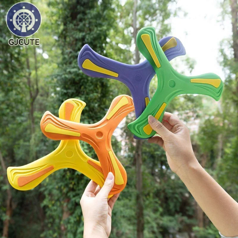 Outdoor Sport Flying Disc Soft EVA Touching Boomerang Return Dart Hand Throw Spinner Parent-Child Interactive Game Toys