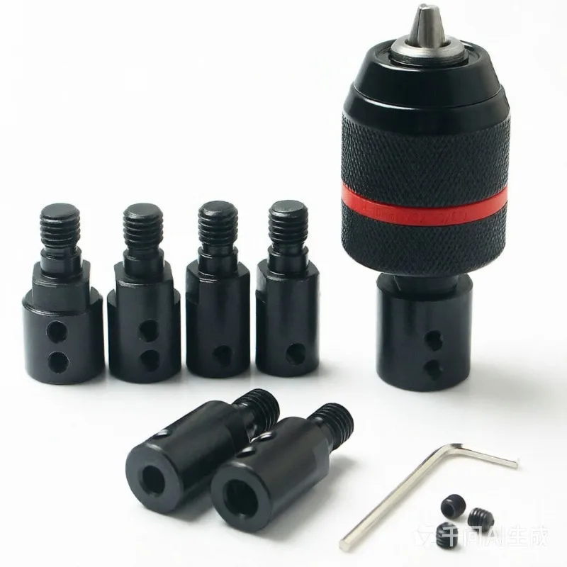 Electric mill chuck 5 .6. 8 .10.12.14mm toothless connecting rod spindle conversion drill chuck ratchet self-locking.