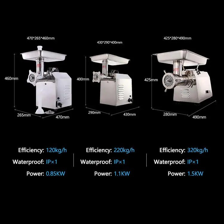 Commercial and household multi-function fully automatic electric meat grinder grinder and slicer WG12