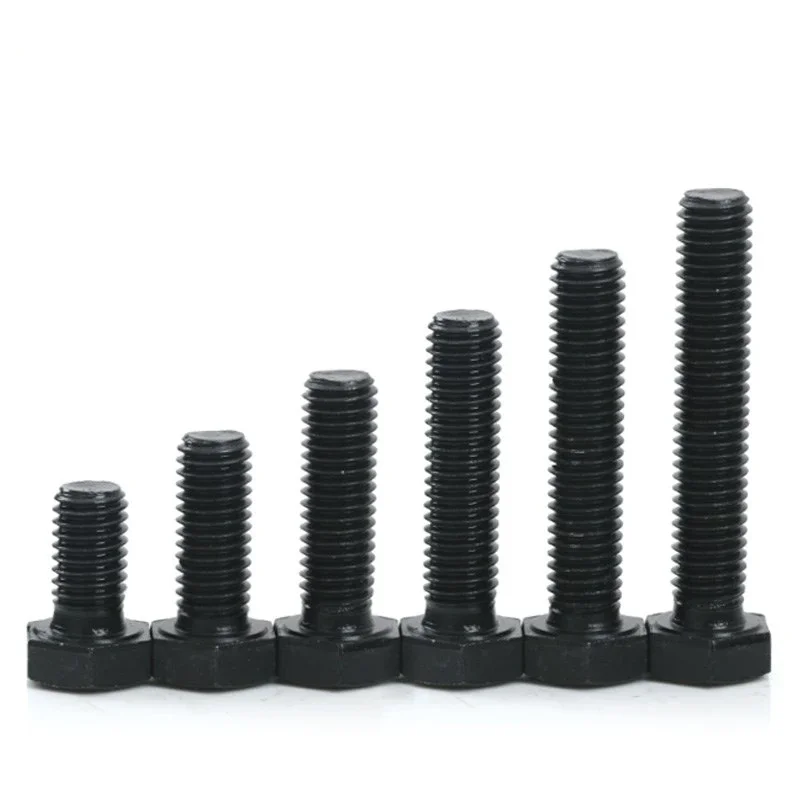 1Best 4pcs M8 alloy steel hex bolt high strength black carbon steel bolts home decoration screw screws 16mm-35mm length