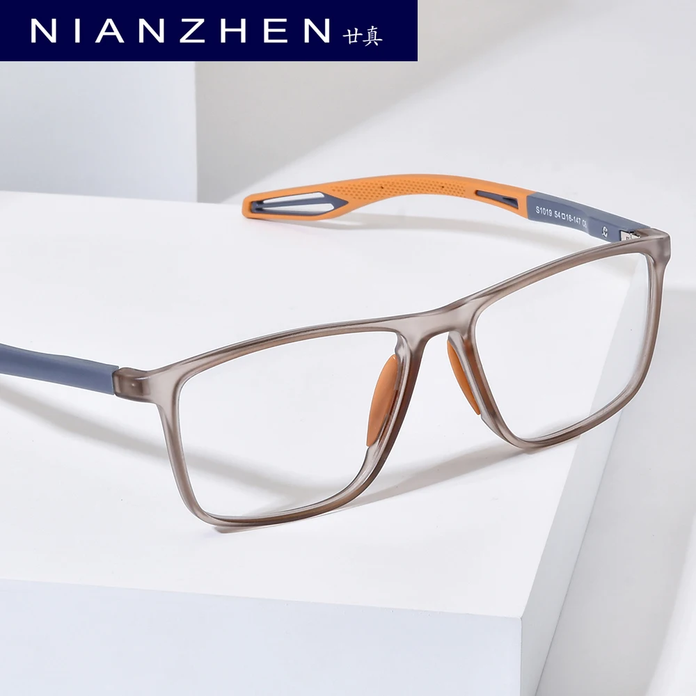 NIANZHEN TR90 Glasses Frame Men Square Retro Brand Design Eyeglasses Women Ultralight-Weight Vintage Eyewear Spectacles 1019