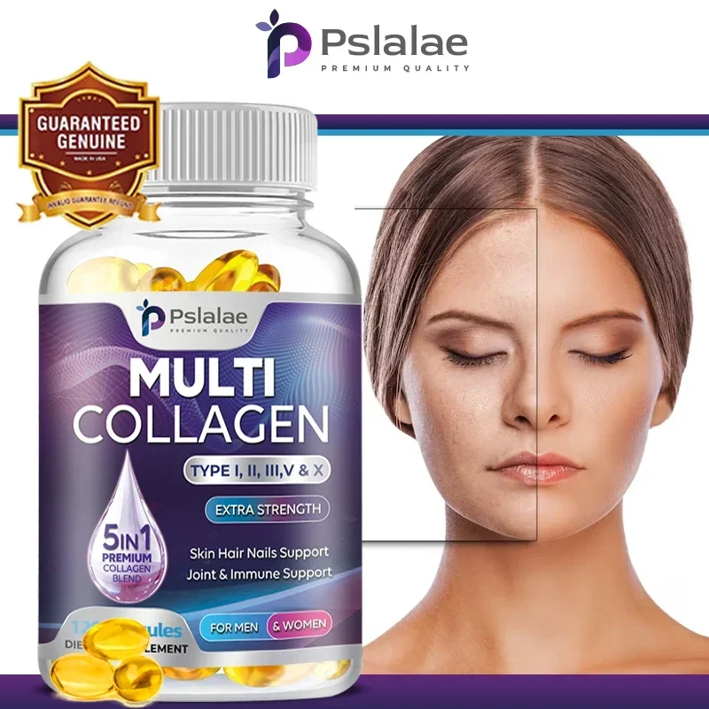 

Multiple Collagen Complex - Type I, II, III, V, X, Grass Fed and Non-GMO Hydrolyzed Collagen Peptide Supplement