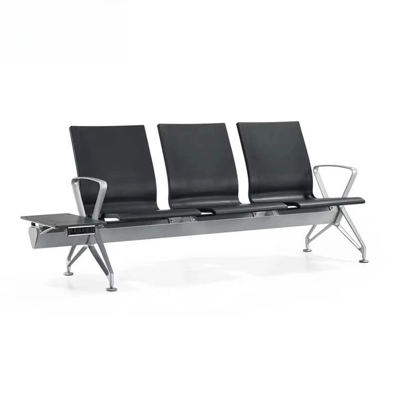 Hot Sale Hospital Waiting Room Chair Station 3 Seats Waiting Chair Pu Airport Chair with Side Table