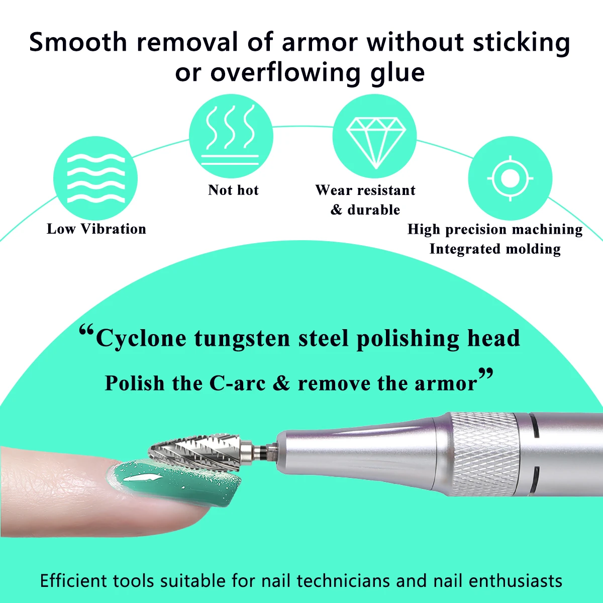 Professional Carbide Tungsten Nail Drill Bit For Hard Thick Gel Removal Acrylic Nail Bit Electric Drills File Manicure Accessory