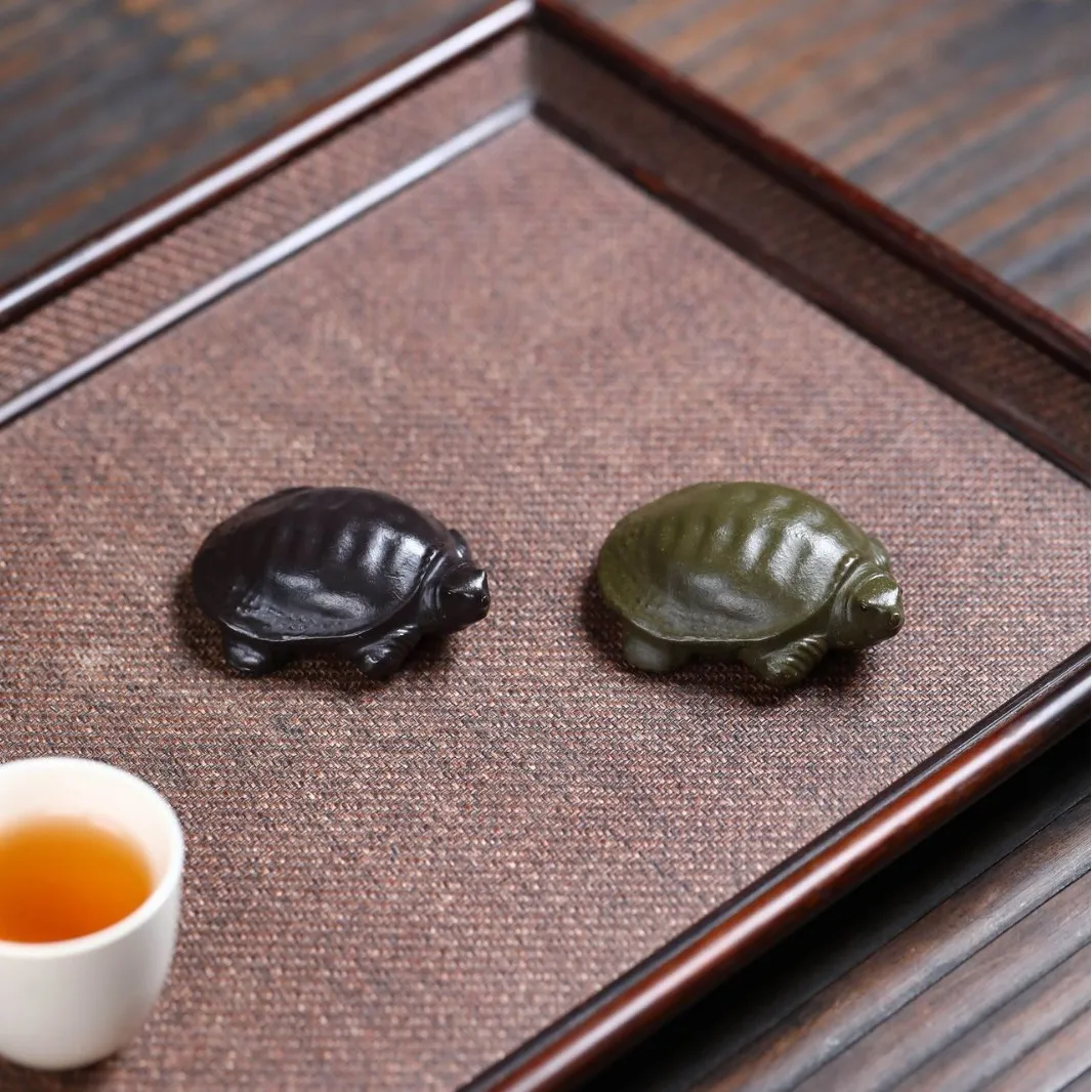 Purple Clay Small Pet Tea Play Famous Handmade Premium Can Raise Rich Turtle World Home Crafts Desktop Ornament