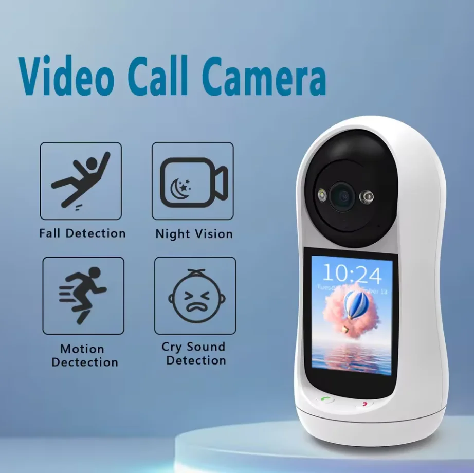 

8MP IP Wifi Camer Video Call with 2.8 Inch IPS Screen Baby Cry Sound Detection Security 32-128GB PTZ Camer Baby Monito iCSee
