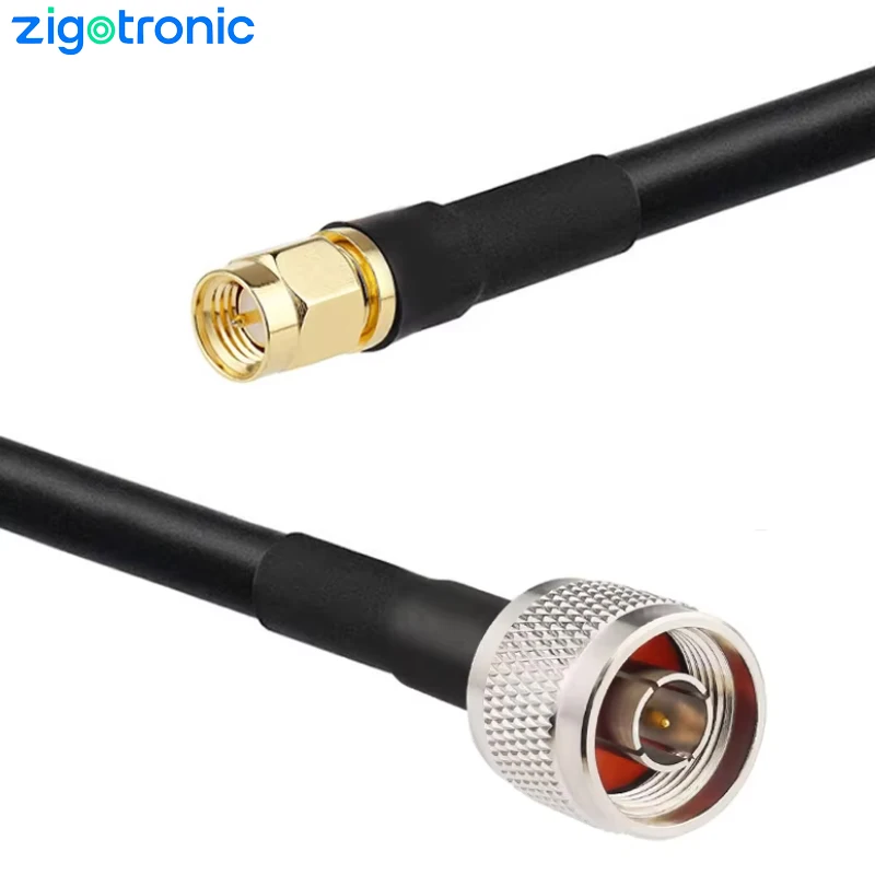 Pure Copper 50 ohm RG58 SMA Male to N Male RF Coaxial Cable Assembly 30cm - 10M for Two Way RadioWiFi Antenna Extension