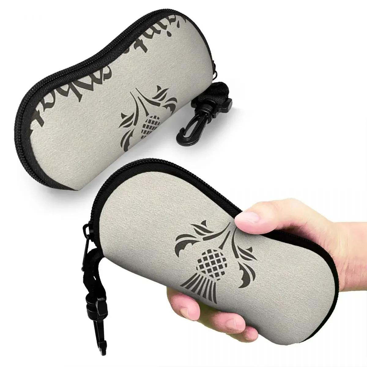 

Slainte Mhath - Scottish Toast - With Thistl Shell Glasses Case Protective Sunglasses Box Women Men Soft Eyeglasses Bag Pouch