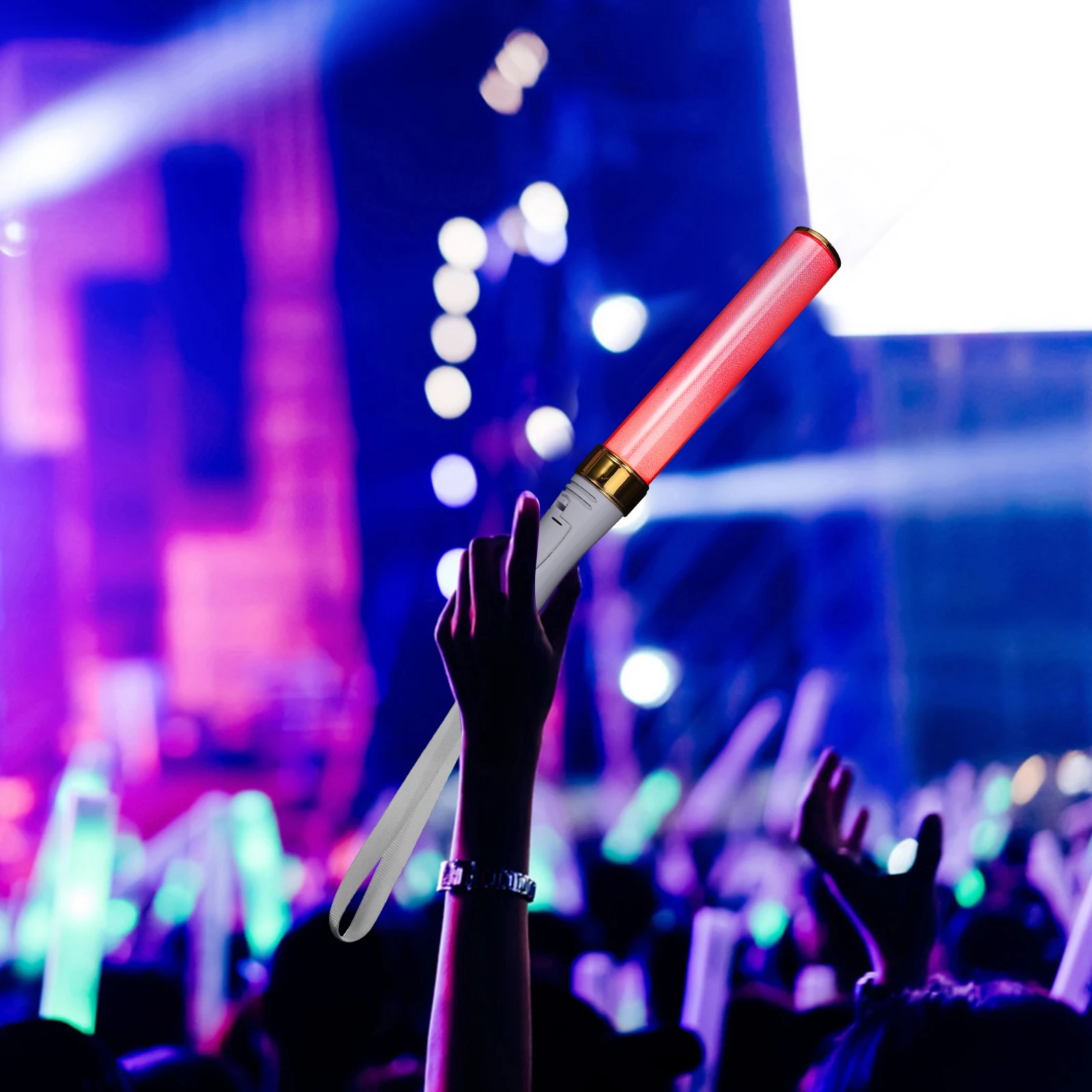 24 Color LED Light Sticks Fluorescent Fans Concert Glow Golden Reusable Decor Practical Party Atmosphere Stick