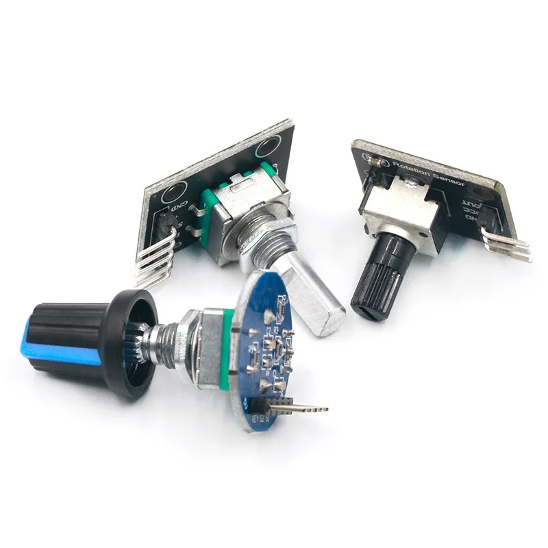 Modul Encoder putar 360 derajat, modul kenop Analog potensiometer putar UNTUK Arduino KY-040 RV09 tutup kenop EC11