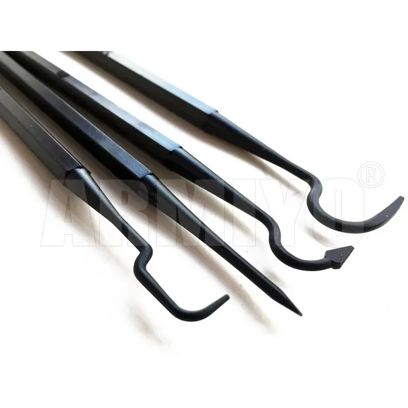 Armiyo 4 unids/set juego de selección de nailon de doble punta Kit de limpieza herramienta para accesorios de limpieza de barril de caza 205mm de longitud