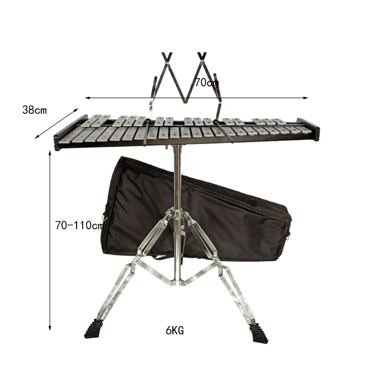 37-Noten-Glockenspiel, Xylophonglocke, Musikinstrument, Spielzeug mit Ständer, Percussion