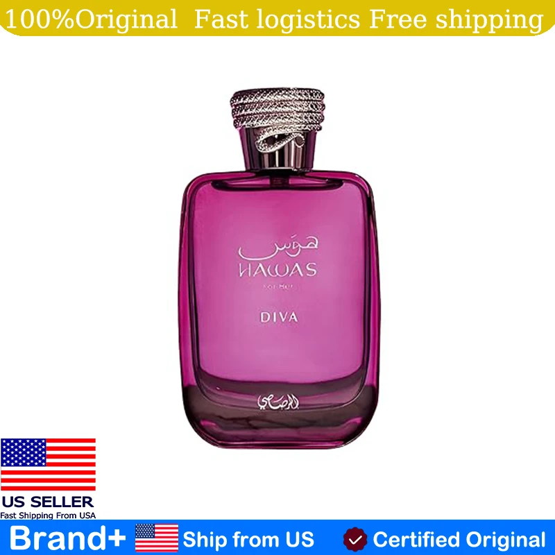 

RASASI Hawas Diva Eau De Parfum 100ML Long Lasting Fragrance Cologne Hair Body Spray Birthday Gift Pheromone Portable natural