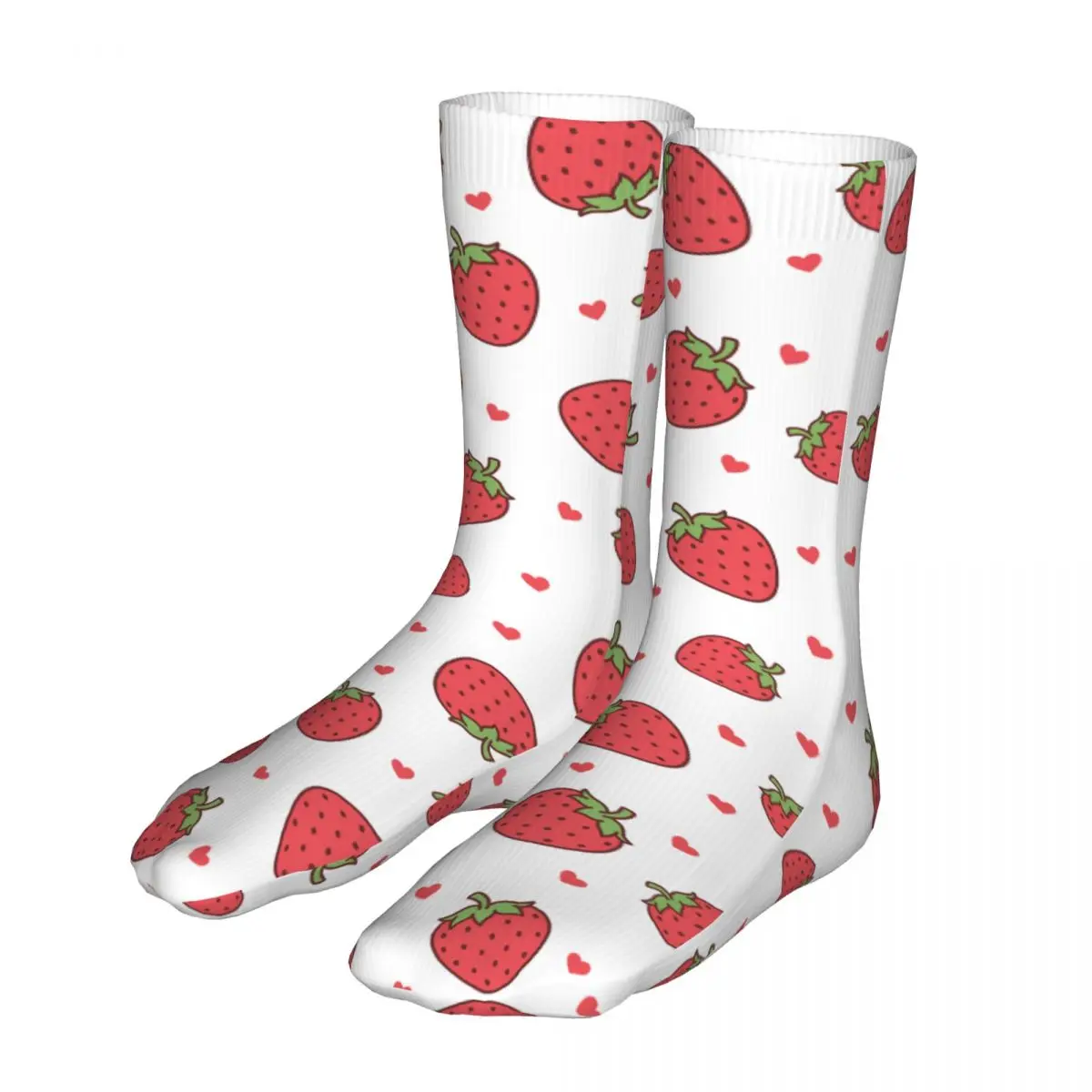 Happy Strawberry Woman Socks 2022 Men Fruits Cycling Socks