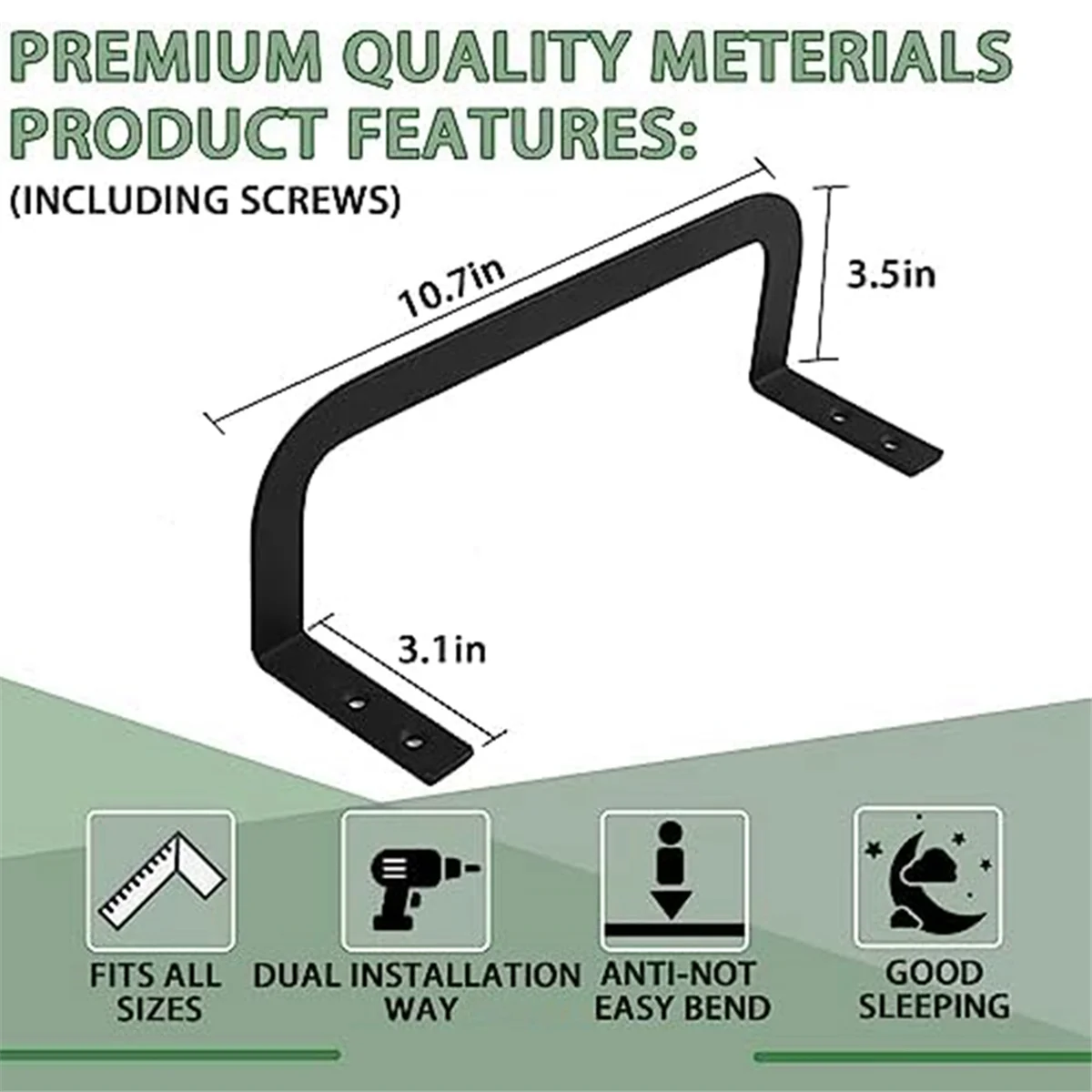 A44T2Pcs سدادة منزلق للمرتبة، قضيب تثبيت المراتب المعدنية للأسرّة القابلة للتعديل، يحافظ على المرتبة من الانزلاق #4