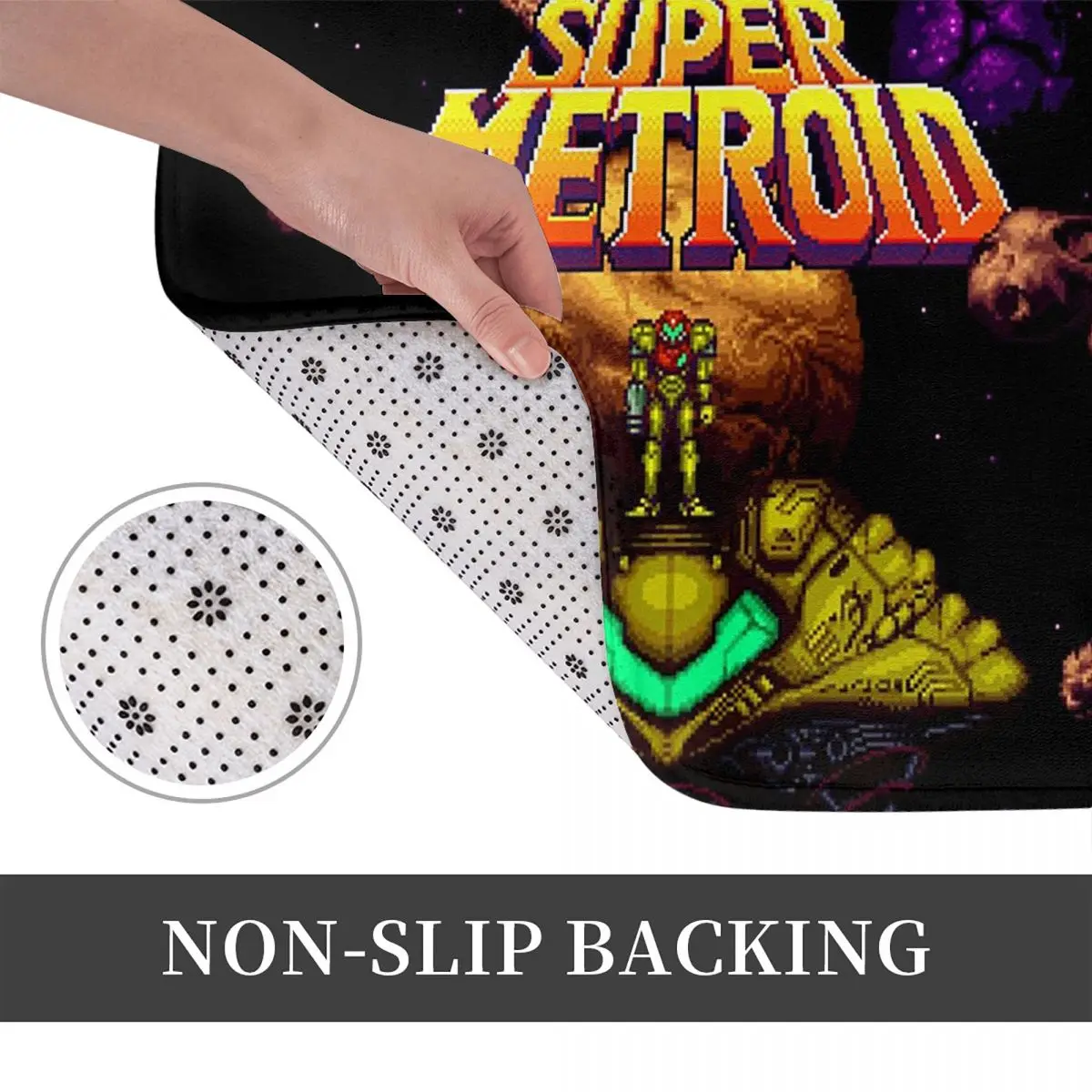 Super Metroid Large Game Non-slip Doormat Floor Mat Water oil proof Carpet Rug for Kitchen Entrance Home Bedroom Footpad Mats