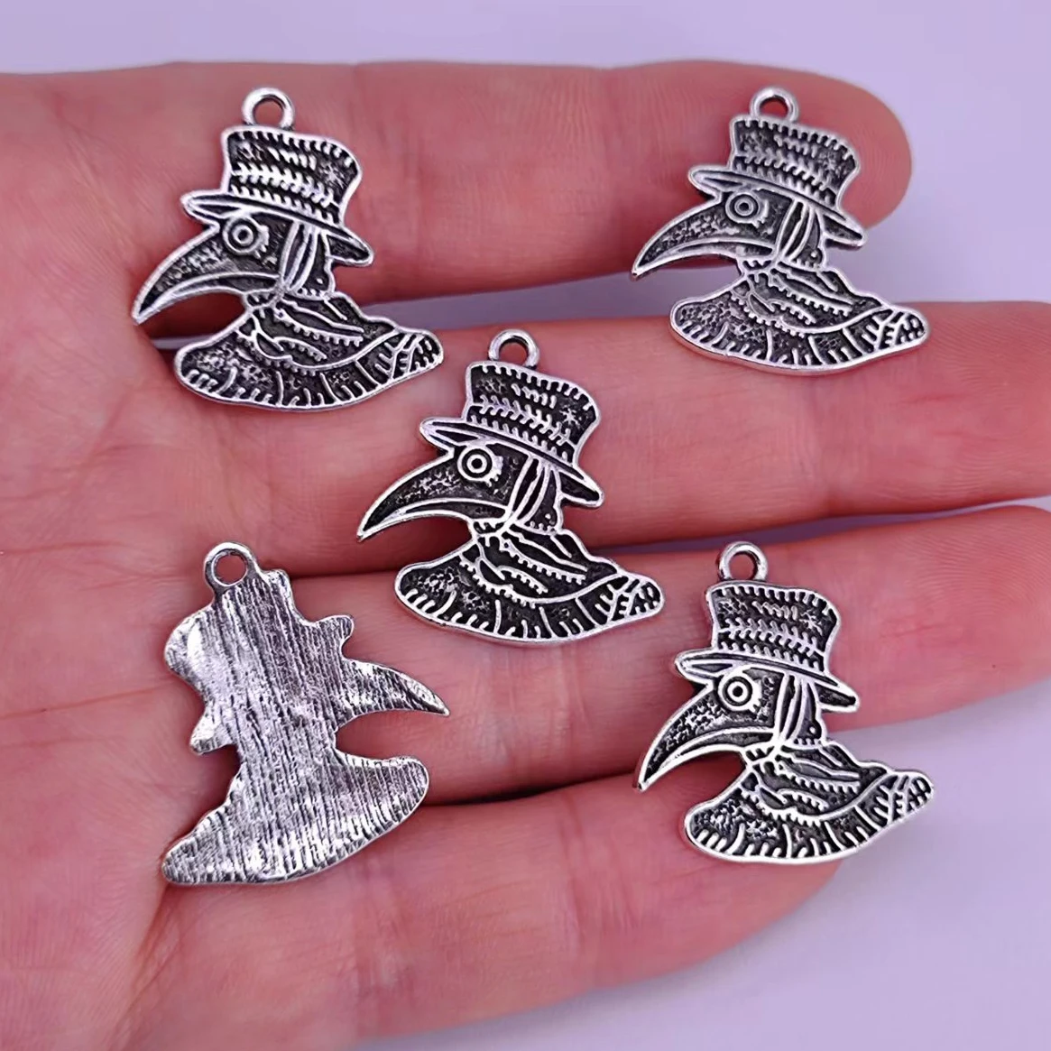 50pcs Plague Doctor Beak Face Cool pendant charm Jewelry Gift for Nurse Friends