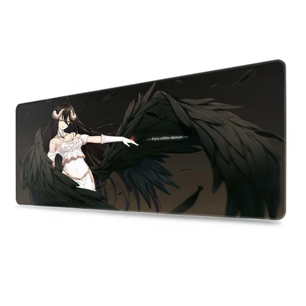 Albedo Large Mouse Pad Anime Overlord Pc Gamer Cabinet Keyboard Mausepad Computer Gaming Accessories Table Rug Desk Mat Mousepad