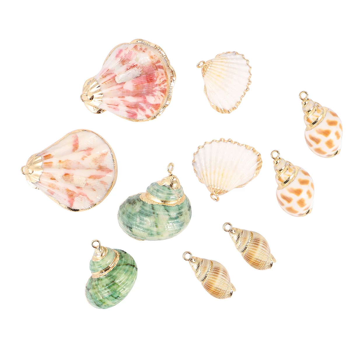 

10Pcs Shell Pendants Natural Seaside Design DIY Jewelry Accessories Earrings Necklace Bracelet Pendants for Jewelry Making