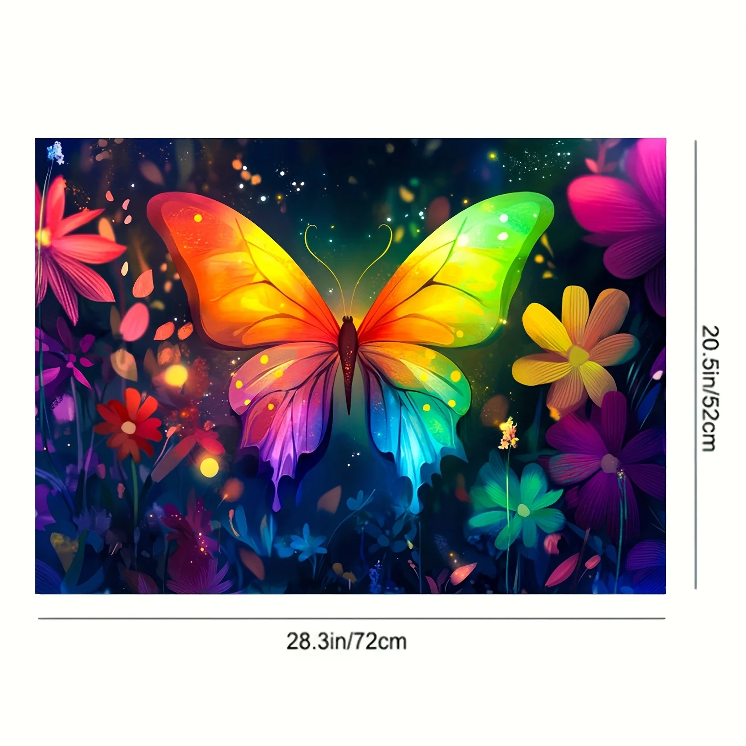 Colorful Butterfly Stove Top Cover 2D Flat Non Slip Mat for Cooktop Protection Vibrant Kitchen Decor Pad Heat Resistant