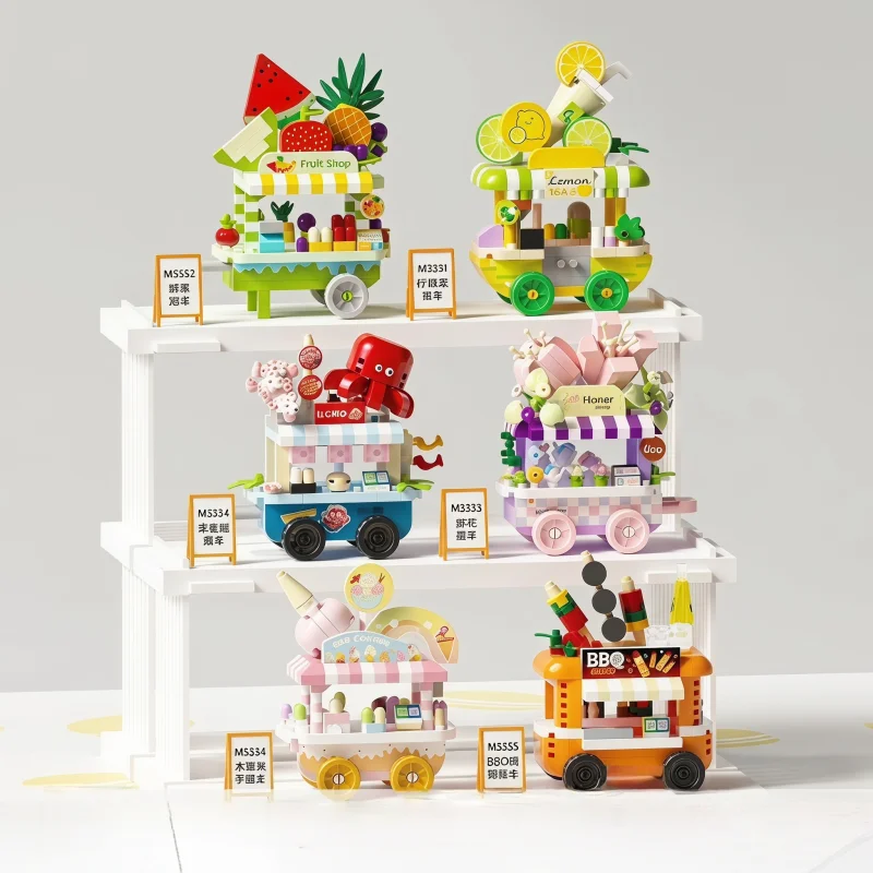 MOC Building Block Gift City Street Scene Store Mini Diamond Small Particle Assembly Blocks Toy for Boys and Girls