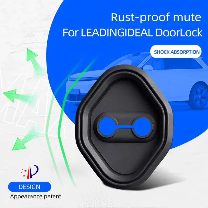 Door Lock Cover Applicable To LEADING IDEAL L6, Silicone Rustproof Mute Protector, Shock Absorption, 4Pcs