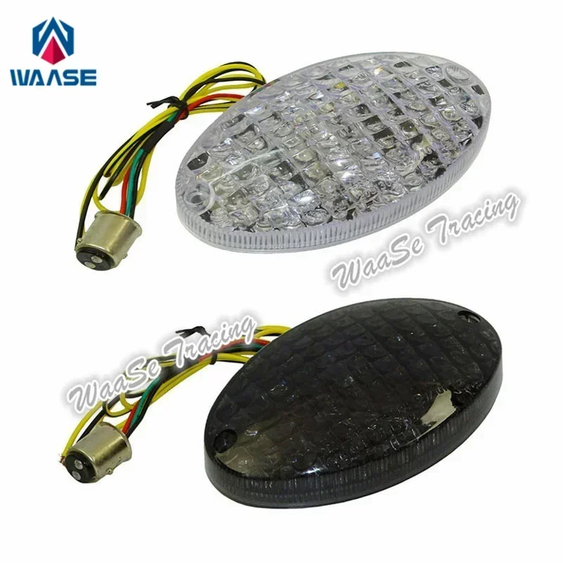 

waase For Buell Blast / Firebolt XB9R XB12R 2002-2009 E-MARK Rear Taillight Tail Light Brake Turn Signals Integrated LED Light