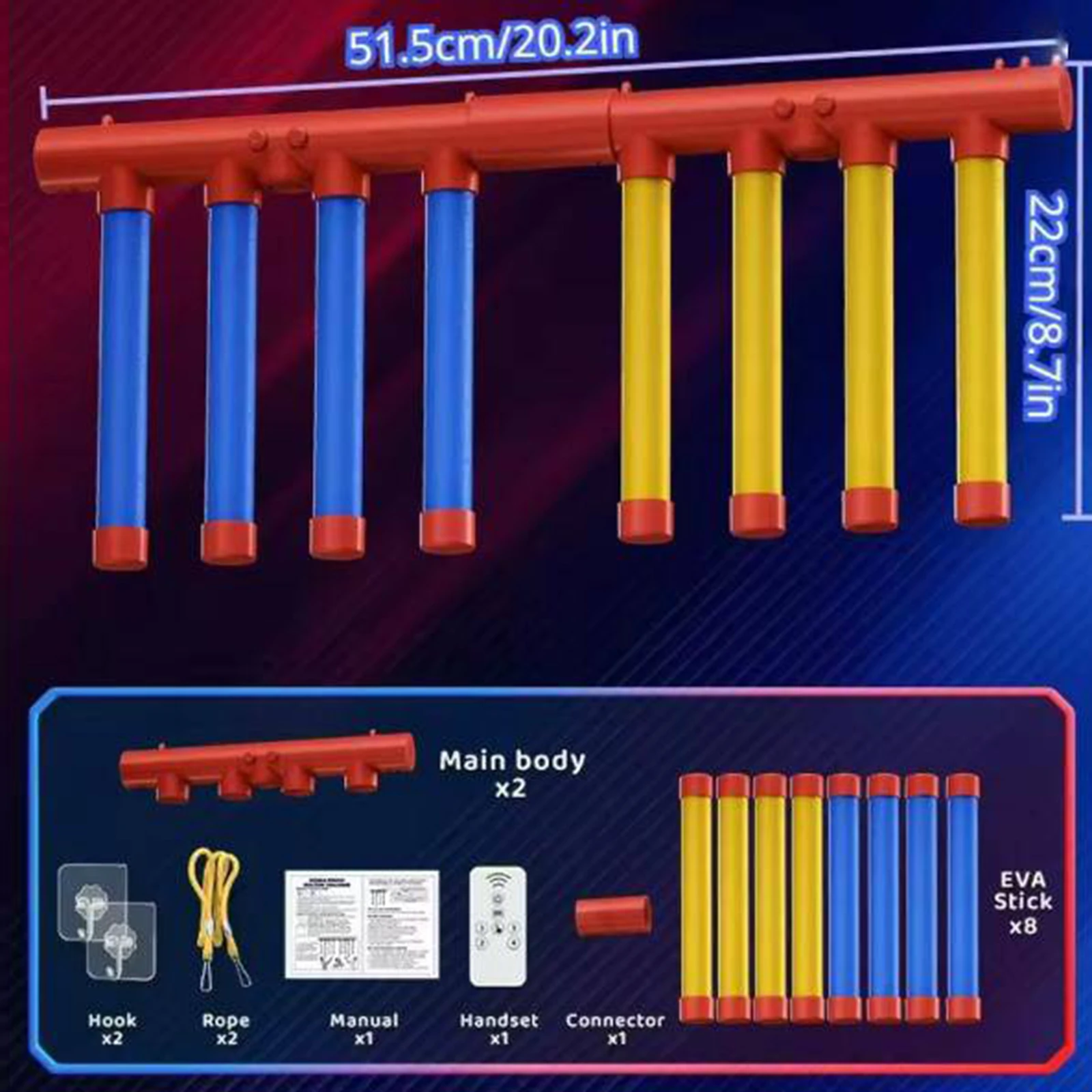 Hand-Eye Coordination Reflex Games Adjustable 3 Speed Kids Interactive Sports Toy Drop Stick Challenge Game Catching Sticks Game