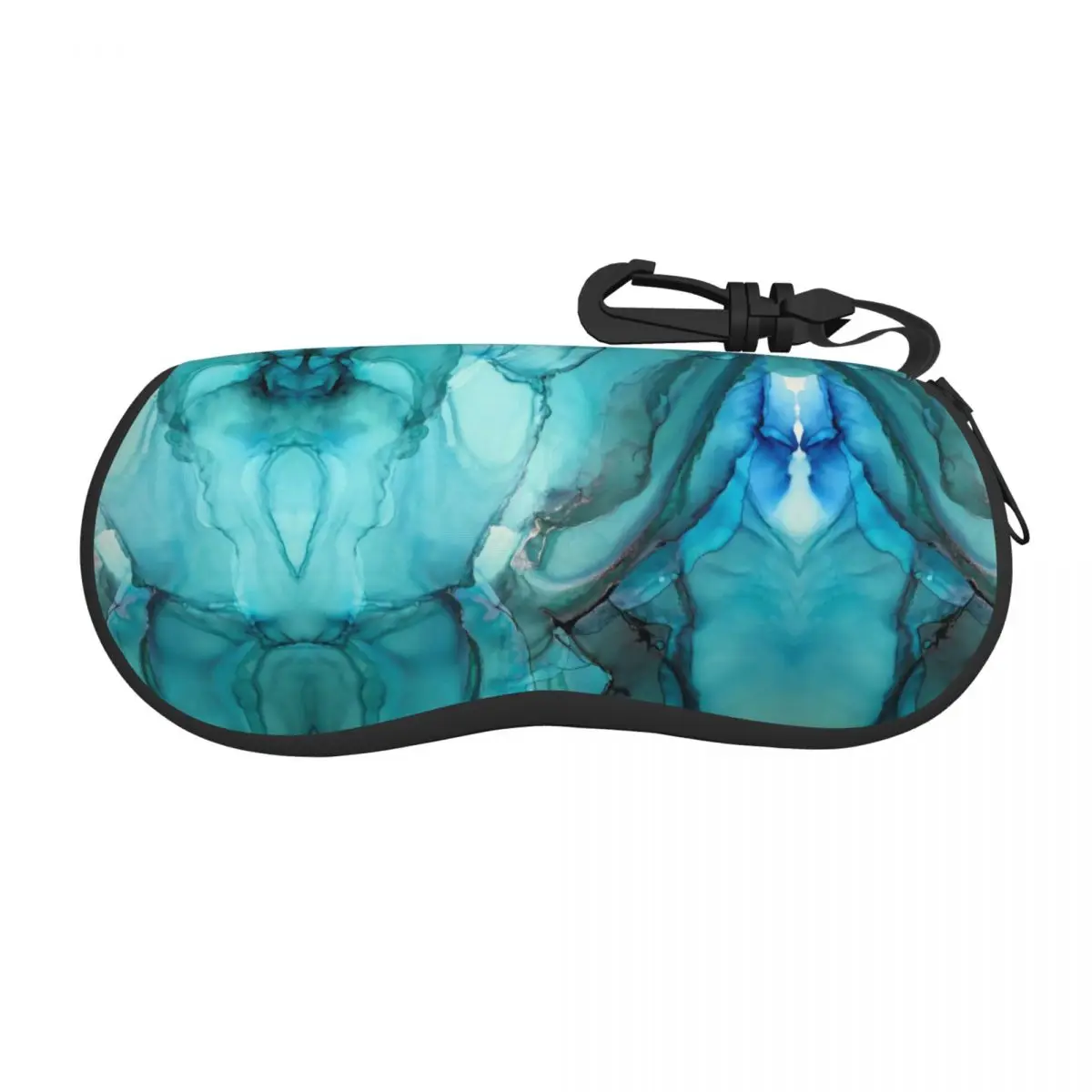 Layers Of Turquoise Shell Eyeglasses Protector Cases Fashion Sunglass Case Gems Geometric Patterns Glasses Bag