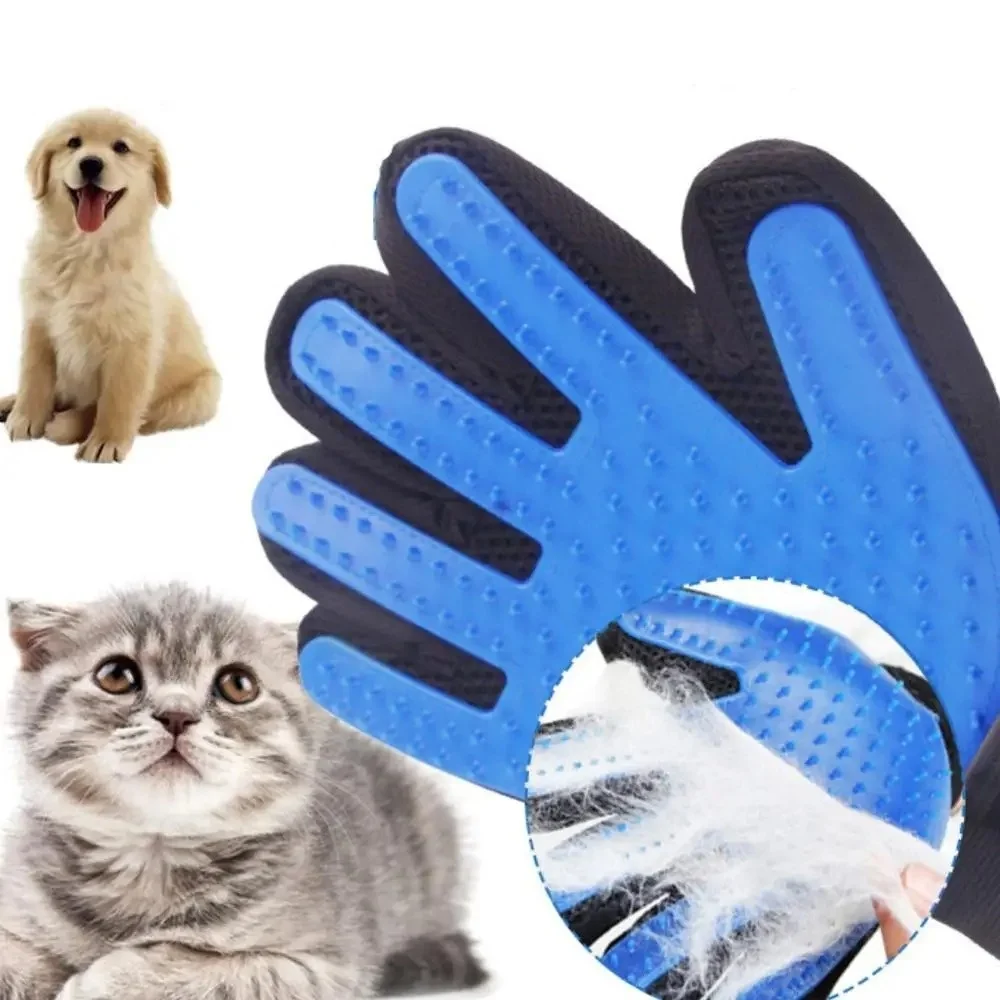 Pet Fur Grooming Gloves Universal Cat Dog Comb Bathing Brush For Cats Hair Removal Massage Soft Bristles Pet Cleaning Supplies