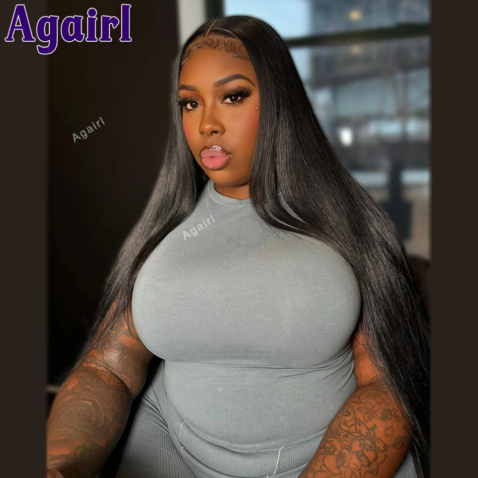Brown Roots Ash Blonde 13X4 13X6 Lace Frontal Human Hair Wigs For Women Transparent 6X4 Lace Closure Wig Straight Lace Front Wig image 4