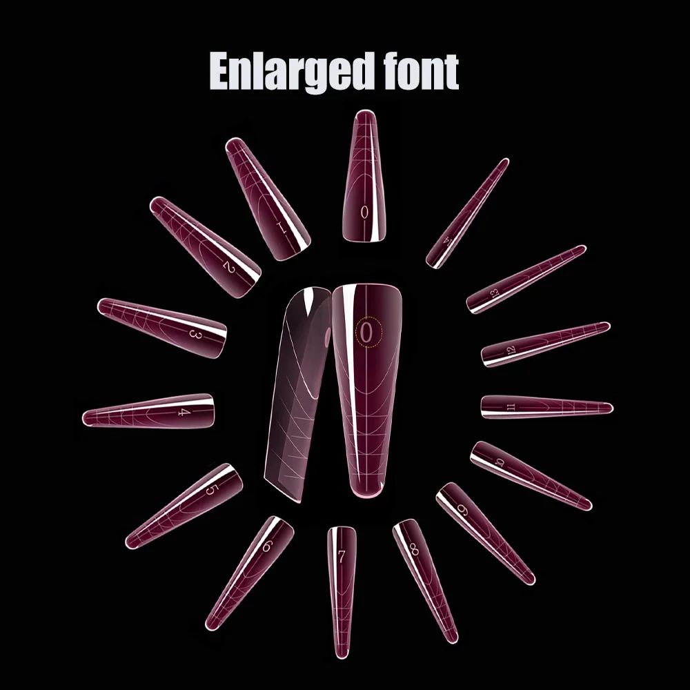 150 Stück französische Doppel-Nagelform mit Kanten im Inneren, vollständige Abdeckung, Schnellbauform, Acryl-Top-Formen für die Verlängerung, falsche Nagelspitzen