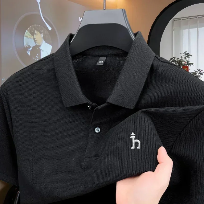 100% reine Baumwolle, hochwertiges Marken-Poloshirt für Herren, kurzärmelig, Sommermode, exquisit gesticktes Golf-Oberteil, lässiges T-Shirt. ﻿ – Detail 21