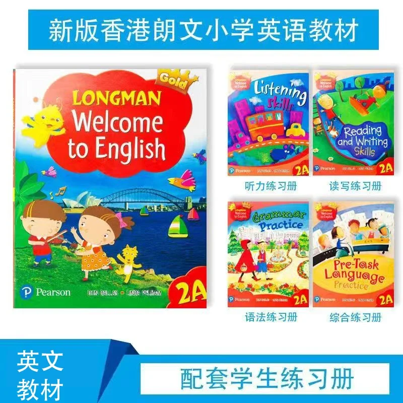 60 كتابًا 2023 طبعة جديدة من كتاب اللغة الإنجليزية للمدرسة الابتدائية هونج كونج لونجمان مرحبًا بكم في اللغة الإنجليزية 1-6AB مع المصنف