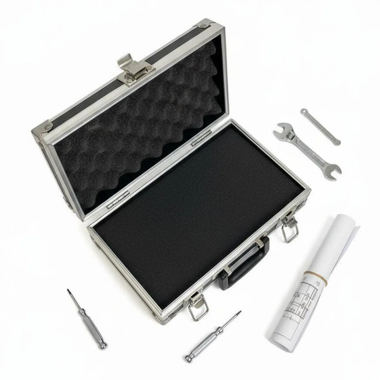 Aluminum Tool Case Versatile Aluminum Sturdy Case Foam Insert Storage Box Ergonomic Handle Shockproof for Transport