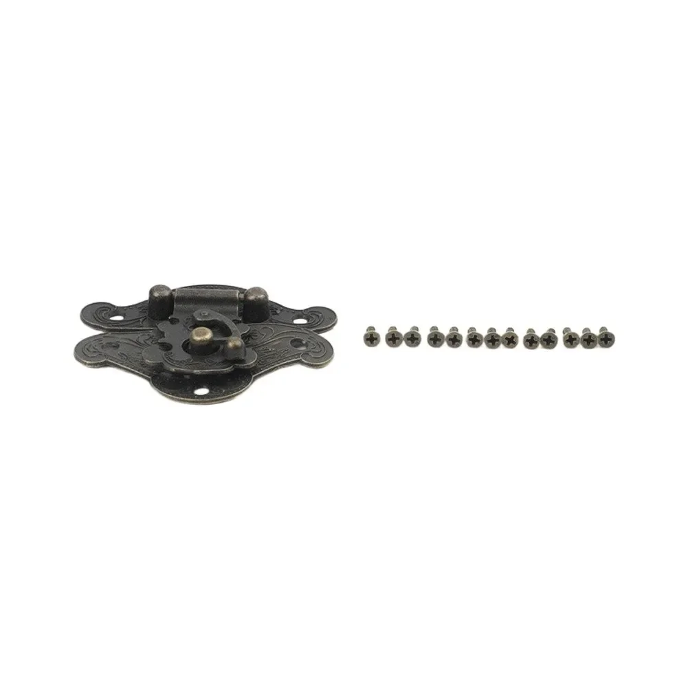 Useful 2022 Hot Latch Hasp Lock Catch Antique Lock Notebook Retro Suitcase Various Sizes Wooden Box Zinc Alloy