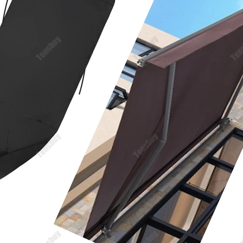 420d-オックスフォード屋外パティオテラスオーニング防水防塵ガーデンオーニング保護カバー折りたたみ収納袋付きバーベキュー用