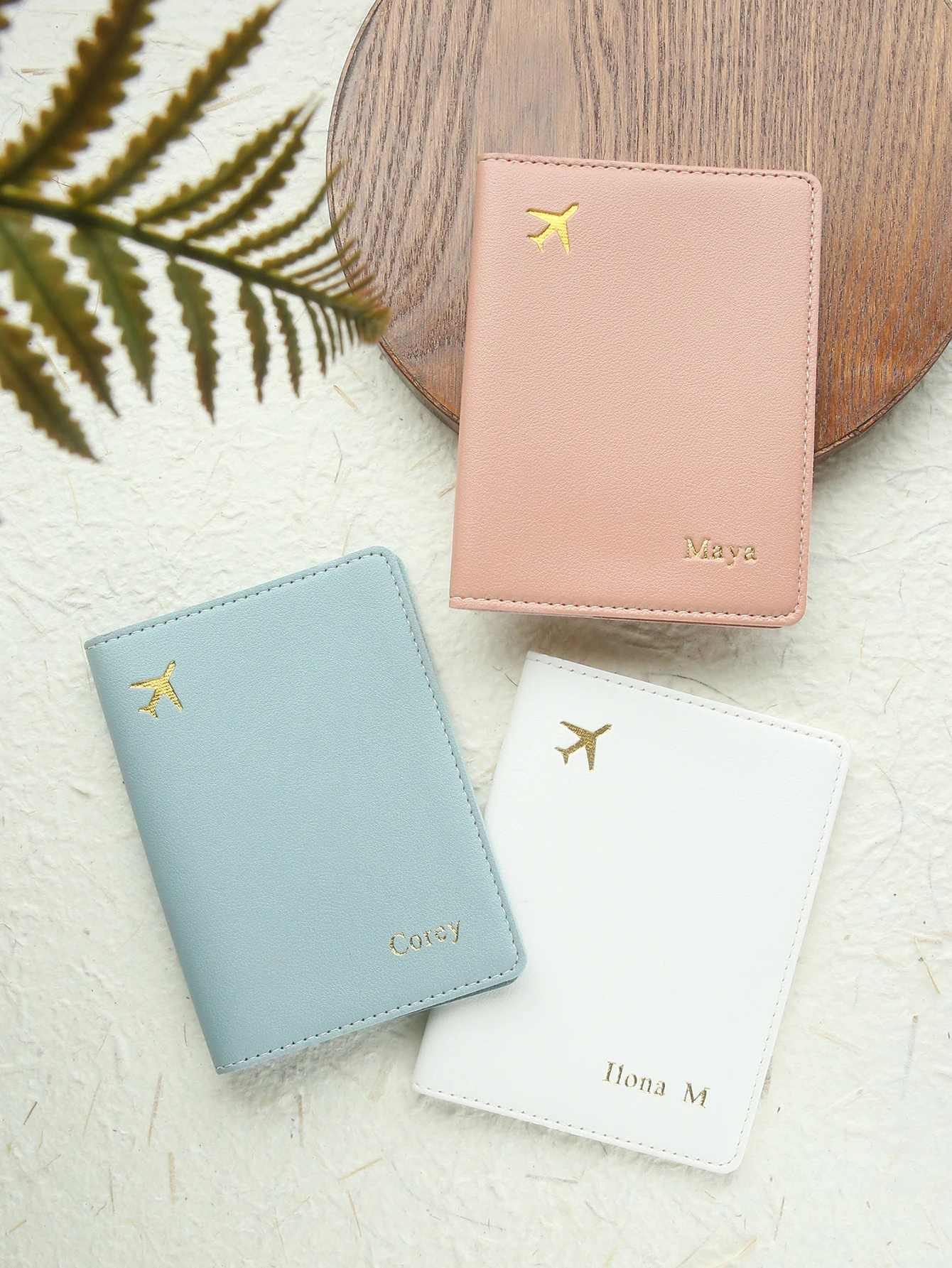 Personalized Passport Cover Customized Hot Stamping Name Passport Customize Letters Cover Passport Holder Cover Travel Wallet