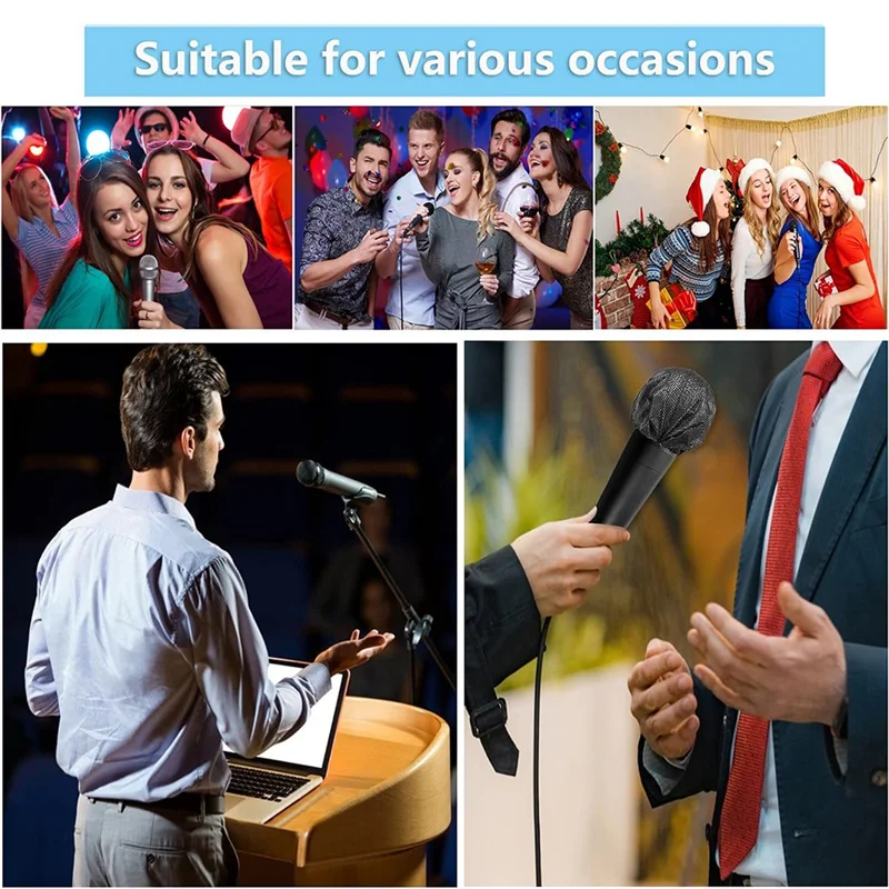 

400Pcs Disposable Microphone Cover, Handheld Microphone Windscreen For Karaoke KTV Recording Studio Easy Install 4 Color