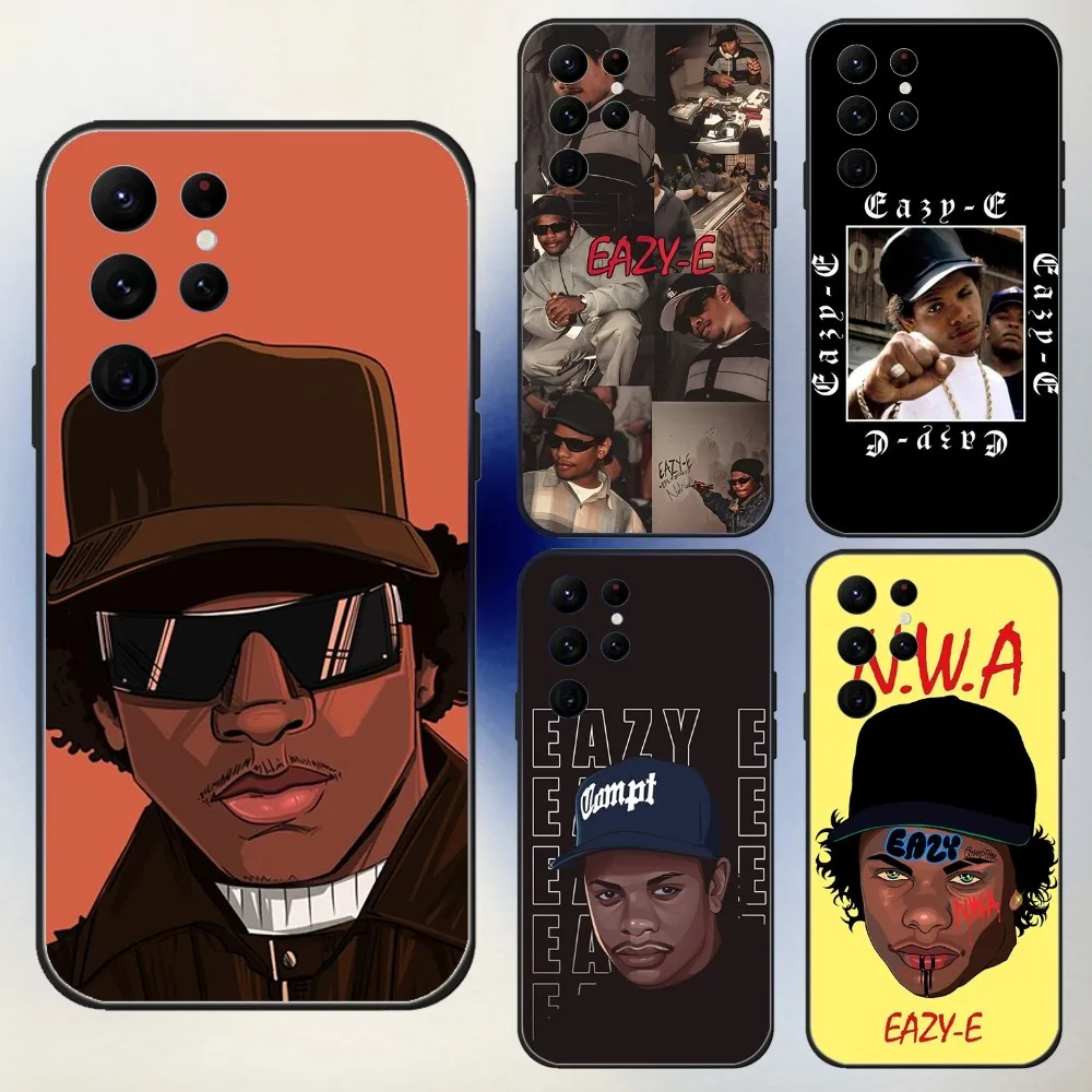 E-Eazy E Rapper Phone Case For Samsung S24,23,22,30,21,10,9,Ultra,Plus,Lite,FE,5G Black Soft Case