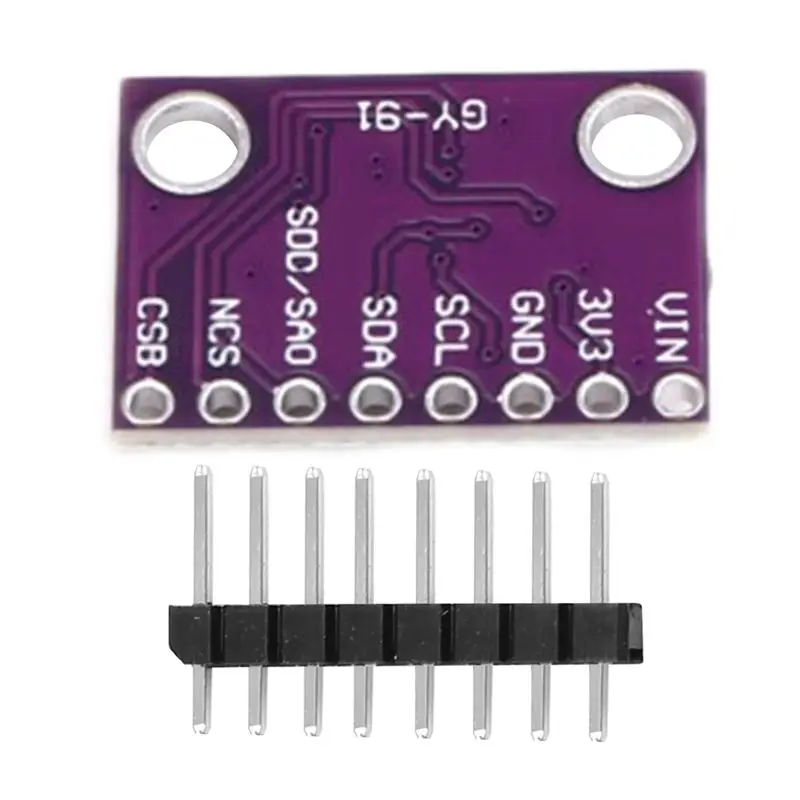 A98Z 2Pcs MPU-9250 MPU9250 BMP280 SPI IIC 10DOF Acceleration Gyroscope Compass 9-Axis Sensor Board Module GY-91