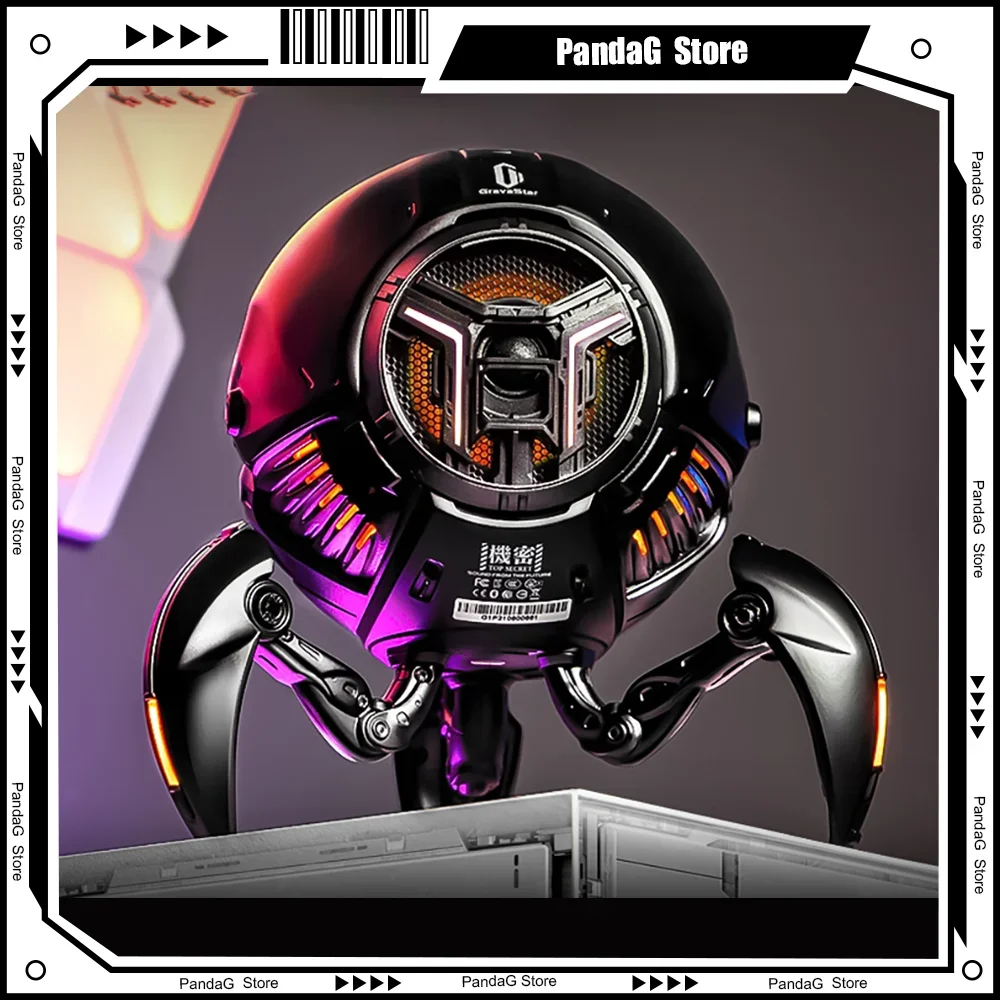 Портативная Bluetooth-Колонка GravaStar G1pro, бытовой сабвуфер в стиле ретро, металлическая звуковая панель для ПК, качество Hi-Fi, rgb