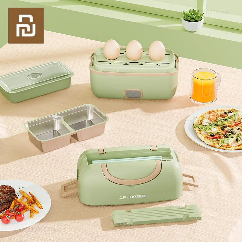 

Youpin Multifunctional Electric Heated Lunch Box Double Layer Separation Large Capacity Heated Steamed Boiled Portable Lunch Box