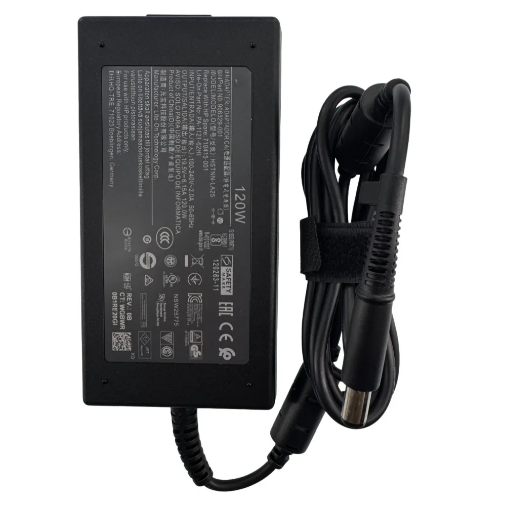 For HP ProOne 440 G9 G10 ProBook 650 liteBook 840 846 G5 G6 G7 G8 Charger 19.5V-6.15A 120W Power Cord Adapter