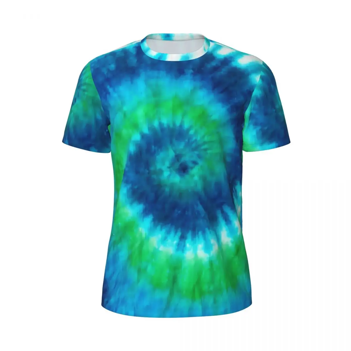 

Tie Dye Print T Shirt Man Blue And Green Streetwear Sports T Shirts Comfortable Beach Fashion Tee Shirt Custom Oversized Clothes