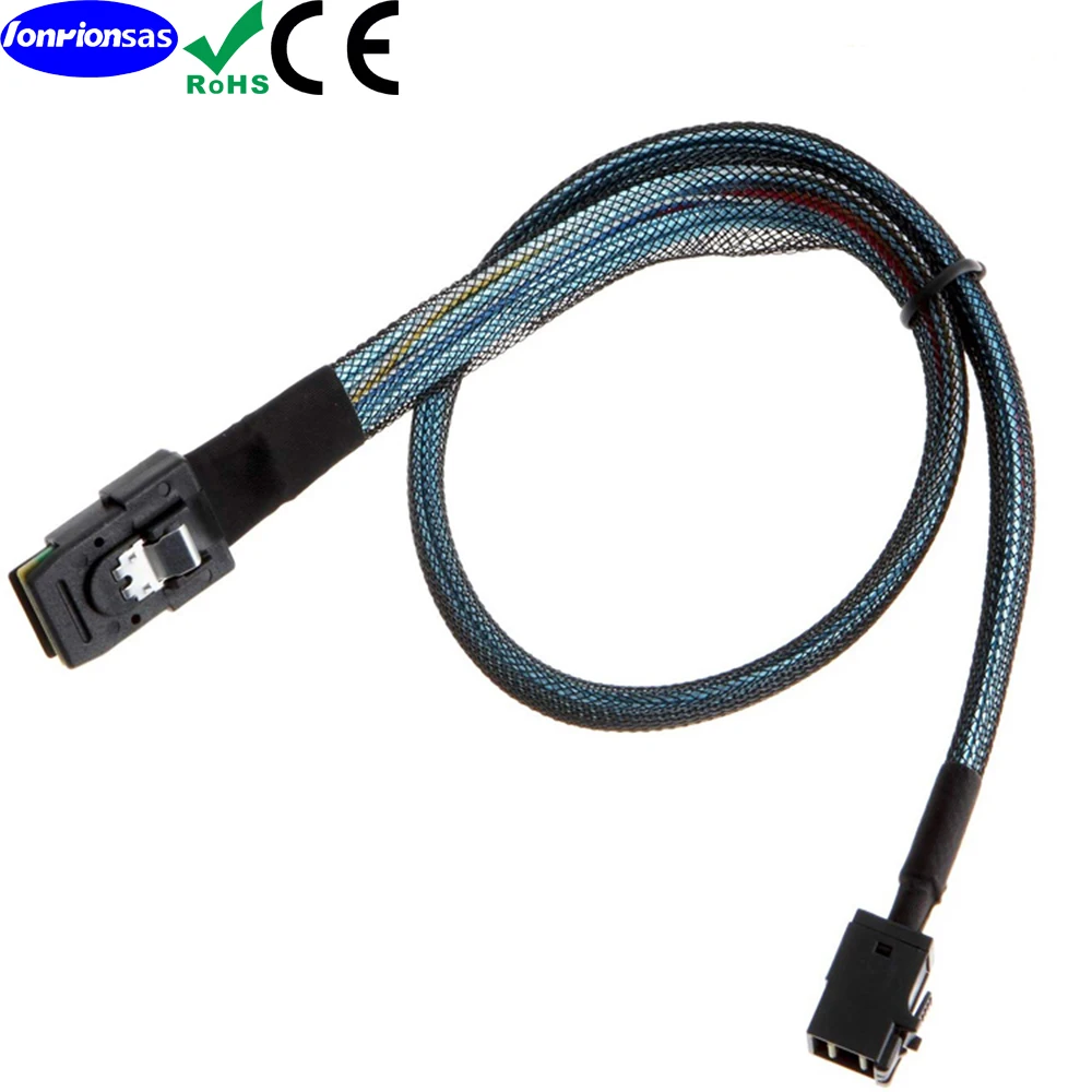 كابل داخلي صغير 12G SAS HD SFF-8643 toSFF-8087(36Pin)، 100 أوم، مرن، دعم RAID، وحدة تحكم PCIE 0.5 م/1.0 م #1