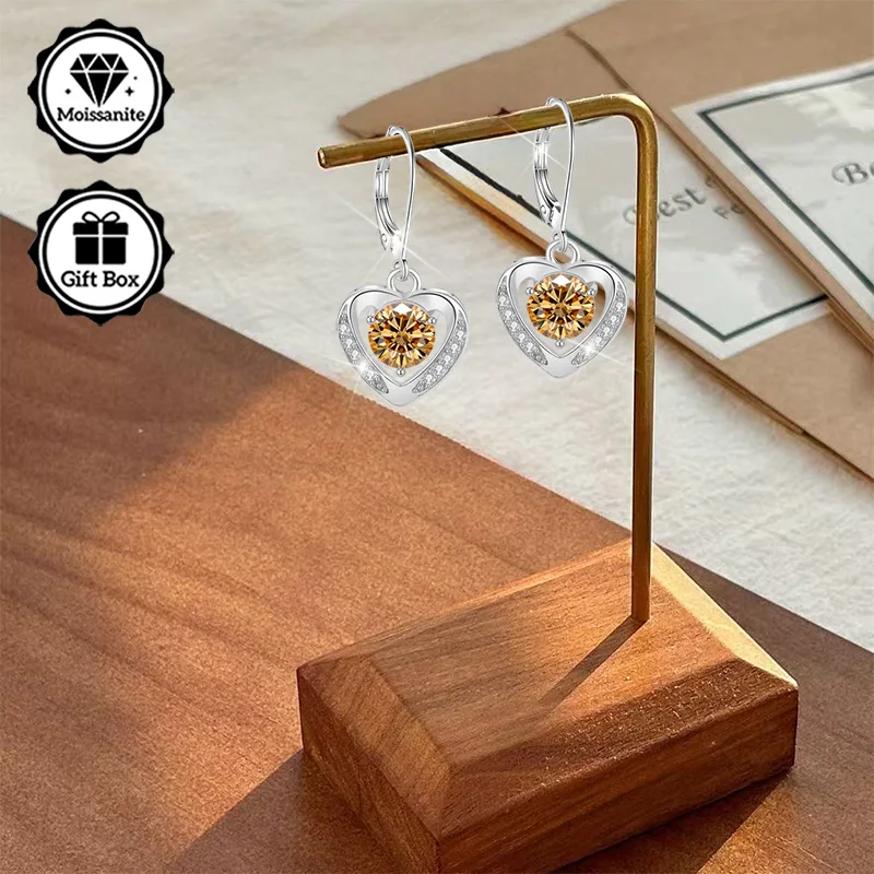 

LAMVOICE S925 ювелирные изделия из стерлингового серебра для женщин, серьги с муассанитом, подарки на Рождество для нее, украшения в подарочной упаковке