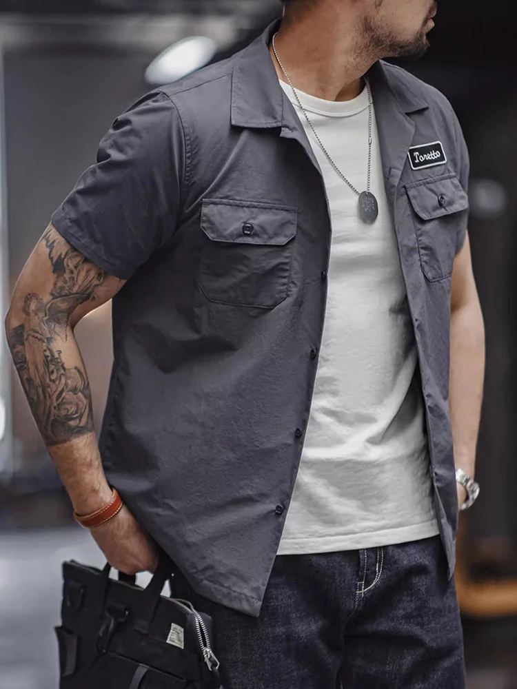 

Рубашка Maden Workwear Speed And Fury 0 Toretto с коротким рукавом для мужчин, повседневная, в американском стиле, летняя, дышащая, быстросохнущая, износостойкая.